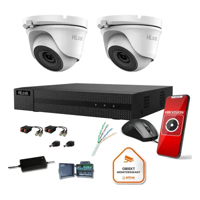 Zestaw monitoringu Hilook by Hikvision 2 kamer 2MPx TVICAM-T2M