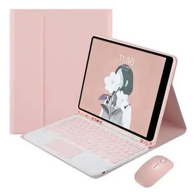 Etui z klawiaturą, myszką i touchpad do iPad 7/ 8/ 9 10.2 2019/20/21 (Różowe)