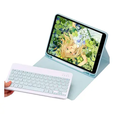 Etui z klawiaturą Bluetooth i uchwytem na rysik do Apple iPad 7/ 8/ 9 10.2 2019/20/21 (Niebieski