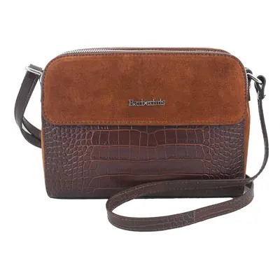 Stylowa torebka crossbody trzykomorowa - Brązowa