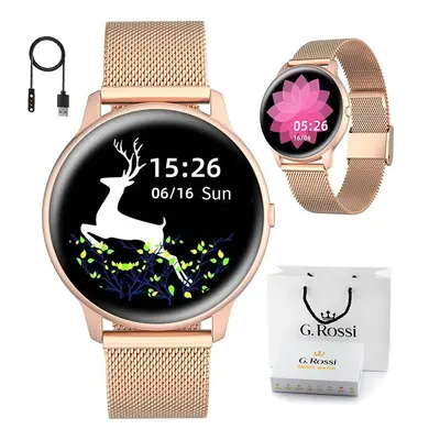 SMARTWATCH DAMSKI G. Rossi SW015-4 rosegold (sg010d)