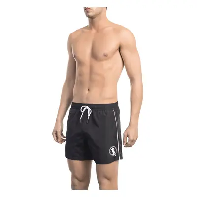 Modny, markowy strój kapielowy Bikkembergs Beachwear model BKK1MBS05 kolor Czarny. Odzież męska.