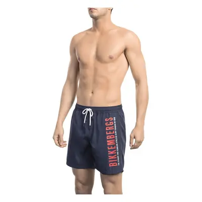 Modny, markowy strój kapielowy Bikkembergs Beachwear model BKK1MBM03 kolor Niebieski. Odzież męs