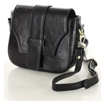 Torebka skórzana crossbody bag MAZZINI VERONA - czarna