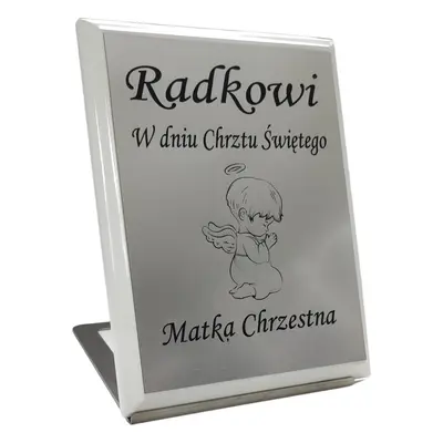 OBRAZEK NA CHRZEST ŚWIĘTY PAMIĄTKA CHRZTU ŚWIĘTEGO DREWNIANY PANEL 15 x 20
