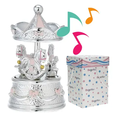 KARUZELA Z POZYTYWKĄ RÓŻOWA PREZENT DLA DZIEWCZYNKI NA CHRZEST ROCZEK , KOMUNIĘ