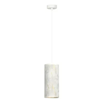 Lampa do kuchni tuba ZWIS 10W E14 10cm biały marmur 1057/1 KARLI 1 MARBEL