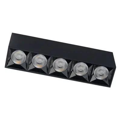 Lampa sufitowa do kuchni plafon czarny LED 5x20W 10058