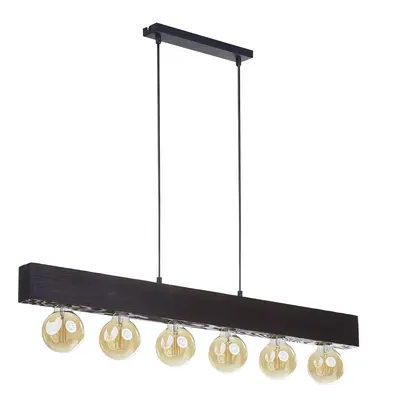 Lampa wisząca do kuchni 6xE27 metal czarny ARTWOOD 2669 TK Lighting