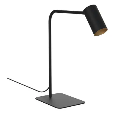 Elegancka lampka biurkowa stołowa czarny/złoty GU10 7716