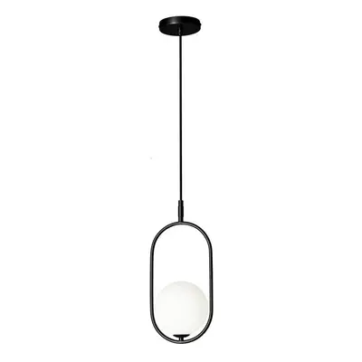 Cordel lampa wisząca czarny/biały kula 1xG9