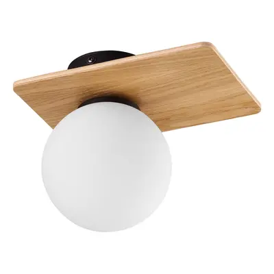 Elegancka lampa sufitowa drewniana oświetlenie LED 6W do holu BIANCA WOOD 4540