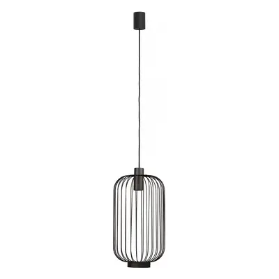 Czarna lampa sufitowa GU10 wisząca druciana stal styl retro CAGE I ZWIS Nowodvorski 6844