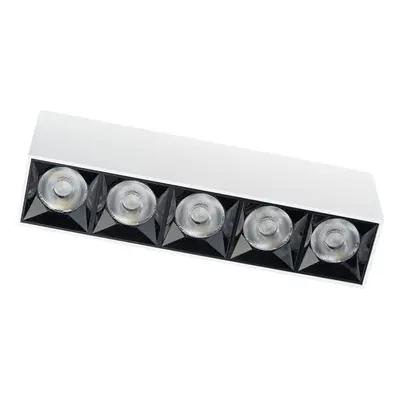 Podłużna lampa sufitowa kuchnia biały 5x20W LED 10048