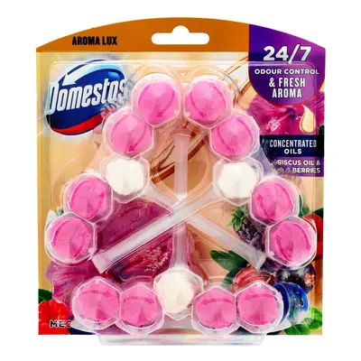 Domestos Aroma Lux Kostka toaletowa do WC Hibiscus Oil & Wild Berries 1op.-3x55g