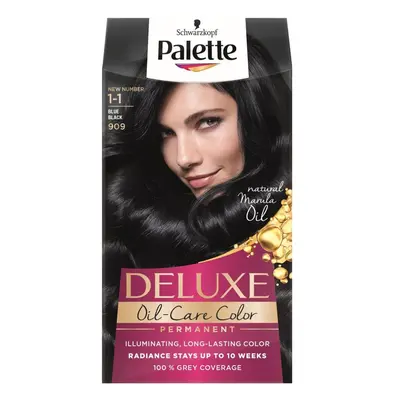 Palette Deluxe Farba do włosów permanentna nr 909 Granatowa Czerń