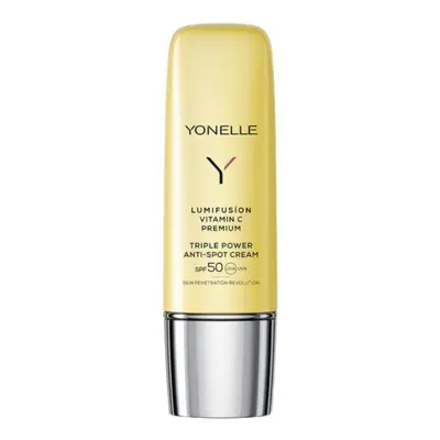 Yonelle Lumifusíon Potrójnie Aktywny Krem SPF50 Przeciw Przebarwieniom Z Witaminą C Premium