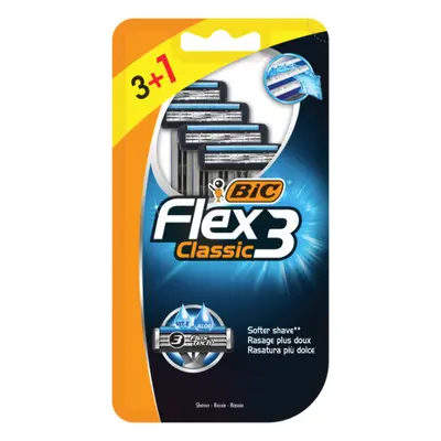 BIC FLEX 3 CLASSIC - Męska maszynka do golenia - opakowanie BLISTER 3+1 szt.