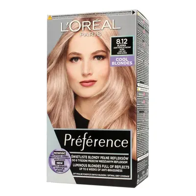 Loreal Preference Farba do włosów 8.12 Alaska - Jasny Popielaty Beżowy Blond