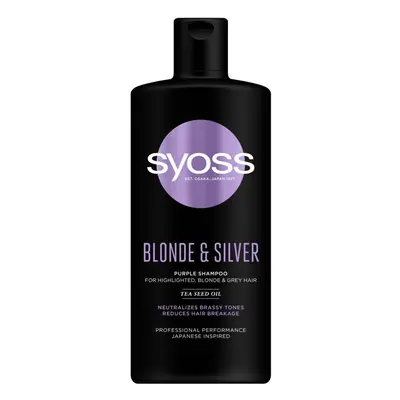 Schwarzkopf Syoss Blonde & Silver Szampon do włosów przeciw żółtym tonom 440ml