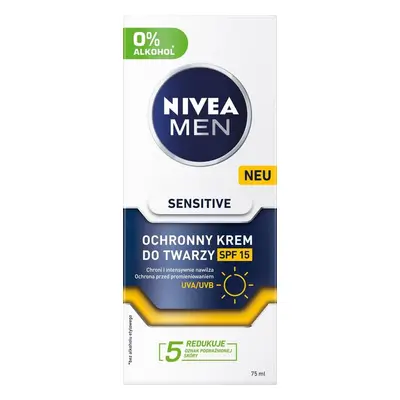 NIVEA MEN Sensitive Łagodzący krem nawilżający do twarzy z SPF15 75 ml