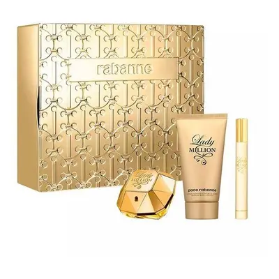 PACO RABANNE Zestaw prezentowy Lady Million (woda perfumowana 80ml + woda perfumowana 10ml + bal