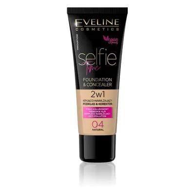 Eveline Selfie Time Podkład 2w1 kryjąco-nawilżający nr 04 Natural 30ml