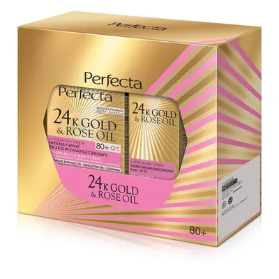 PERFECTA 24K Gold Rose Oil Zestaw prezentowy (krem na dzień i noc 80+ krem pod oczy)