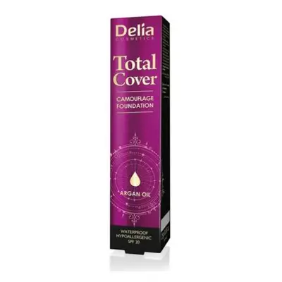 DELIA COSMETICS Hipoalergiczny podkład kryjący Total Cover SPF20 nr 55 25g