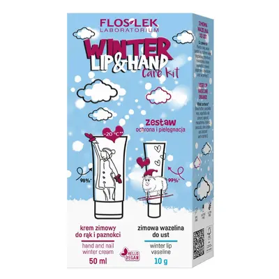 Flos-Lek Zestaw prezentowy Winter LipHand Care Krem do rąk + Wazelina do ust