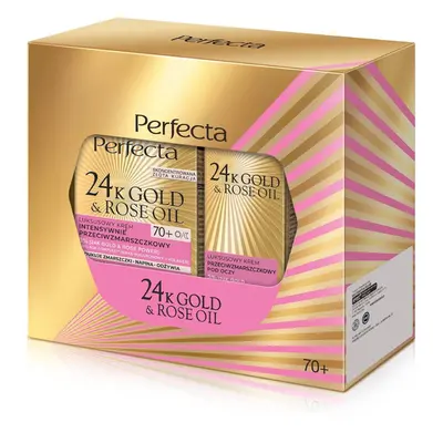 PERFECTA 24K Gold Rose Oil Zestaw prezentowy (krem na dzień i noc 70+ krem pod oczy)