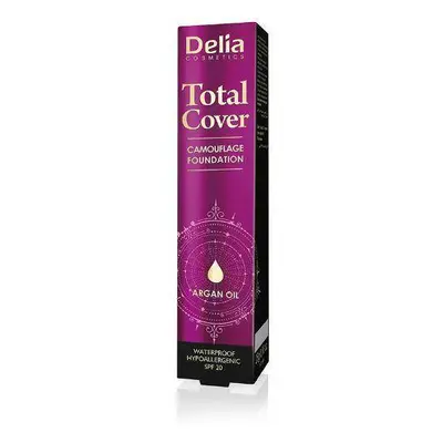 DELIA COSMETICS Hipoalergiczny podkład kryjący Total Cover SPF20 nr 53 25g