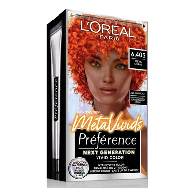LOREAL PREFERENCE Metavivids Farba do włosów 6.403 CORAL