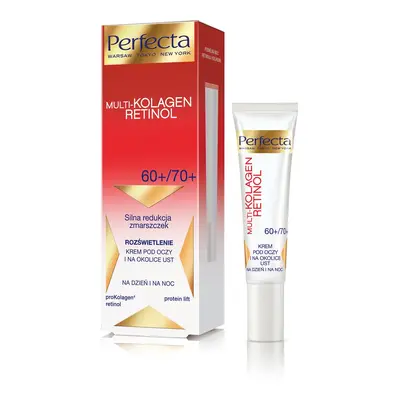 Perfecta Multi-Kolagen Retinol 60+/70+ Krem redukujący zmarszczki i rozświetlający pod oczy i na