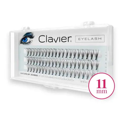 CLAVIER Classic 11 mm jedwabne kępki rzęs 10D