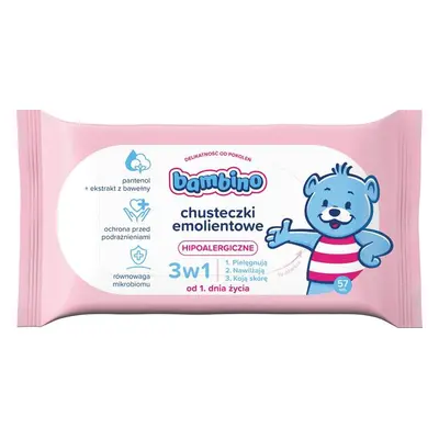 Nivea Bambino Chusteczki emolientowe 3w1 hipoalergiczne 1 x 57 szt