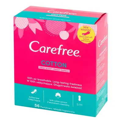 Carefree Cotton Wkładki higieniczne Fresh Scent - świeży zapach 1op.-56szt