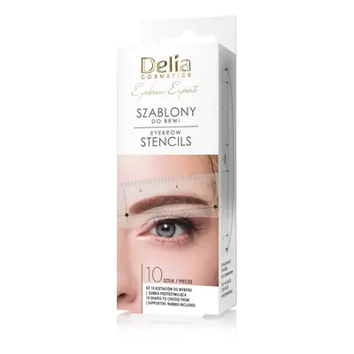 DELIA Eyebrow Expert - Szablony do brwi - 10 różnych kształtów