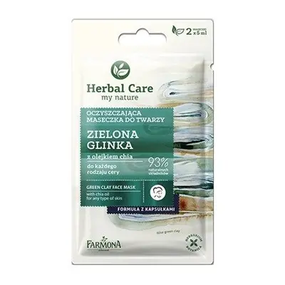 Farmona Herbal Care Maseczka oczyszczająca do twarzy Zielona Glinka 2 x 5ml