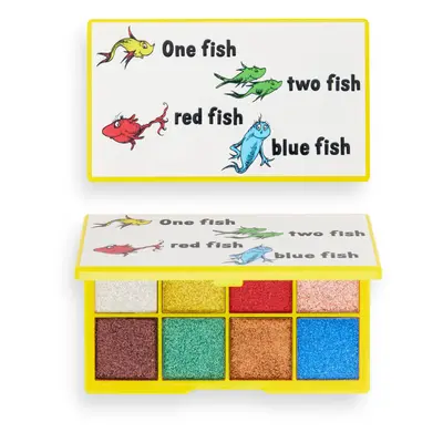 I Heart Revolution x Dr.Seuss Paleta cieni do powiek(8) One Fish Two Fish Red Fish Blue Fish