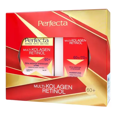 PERFECTA Zestaw prezentowy Multikolagen Retinol 60+ (Krem do twarzy 50 ml + Krem pod oczy 15 ml)