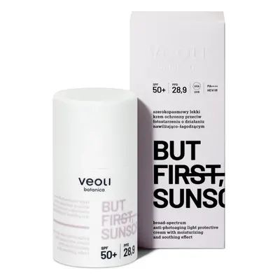 Veoli Botanica But First Sunscreen lekki krem ochronny SPF 50