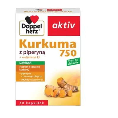 Doppelherz Aktiv Kurkuma z piperyną x 30 kapsułek