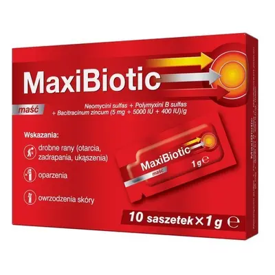 MaxiBiotic maść 1g x 10 saszetek