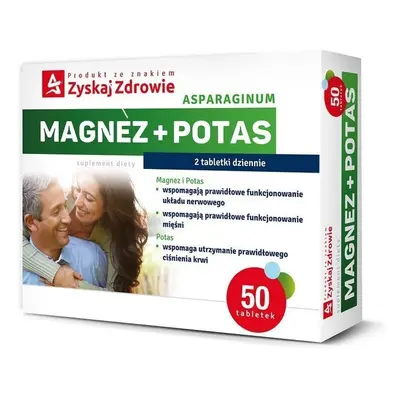 Asparaginum Magnez + Potas x 50 tabletek