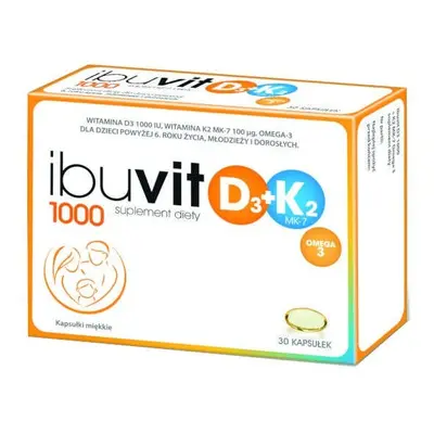 Ibuvit D3 1000 + K2 MK-7 Omega 3 x 30 kapsułek