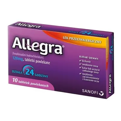 ALLEGRA 120mg x 10 tabletek