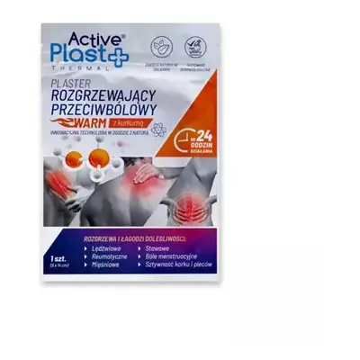 ActivePlast Plaster rozgrzewający przeciwbólowy z kurkumą x 50 sztuk