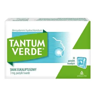 Tantum Verde smak eukaliptusowy x 30 pastylek do ssania