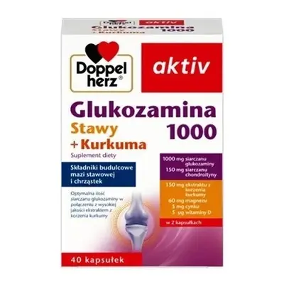 Doppelherz Aktiv Glukozamina + Kurkuma x 40 kapsułek